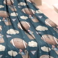thumbnail image 3 of Blue Background Football Hot Air Balloons Pattern Blanket,Comfortable Soft Lamb Wool Throw Blanket,All Season,Warm Lightweight Blankets for Sofa Bed Couch Living Room Chair,30"x40", 3 of 4