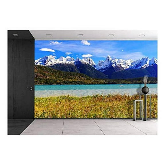 wall26 - Skagway, Alaska. Chilkat Peninsula, Chilkat Inlet and The Sinclair Mountain in The Background. - Removable Wall Mural | Self-Adhesive Large Wallpaper - 100x144 inches