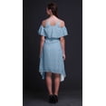thumbnail image 3 of Bimba Butterfly Print Cold Shoulder Women Swing Tunic Flutter Sleeve Midi Dress-XXX-Large, 3 of 6