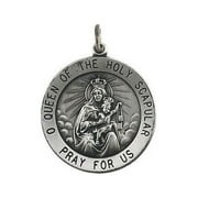 Scapular Religious Medal - Solid Sterling Silver, 2/3" 15mm