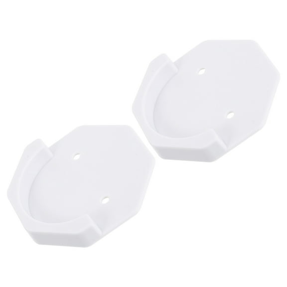 HAMPPLIES 2Pcs Round Socket Shower Pole Holder Wall Mounted for Family Bathroom Use