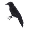 thumbnail image 2 of 2x pájaro falso de taxidermia negro Decoración de jardín perfecl, 2 of 8
