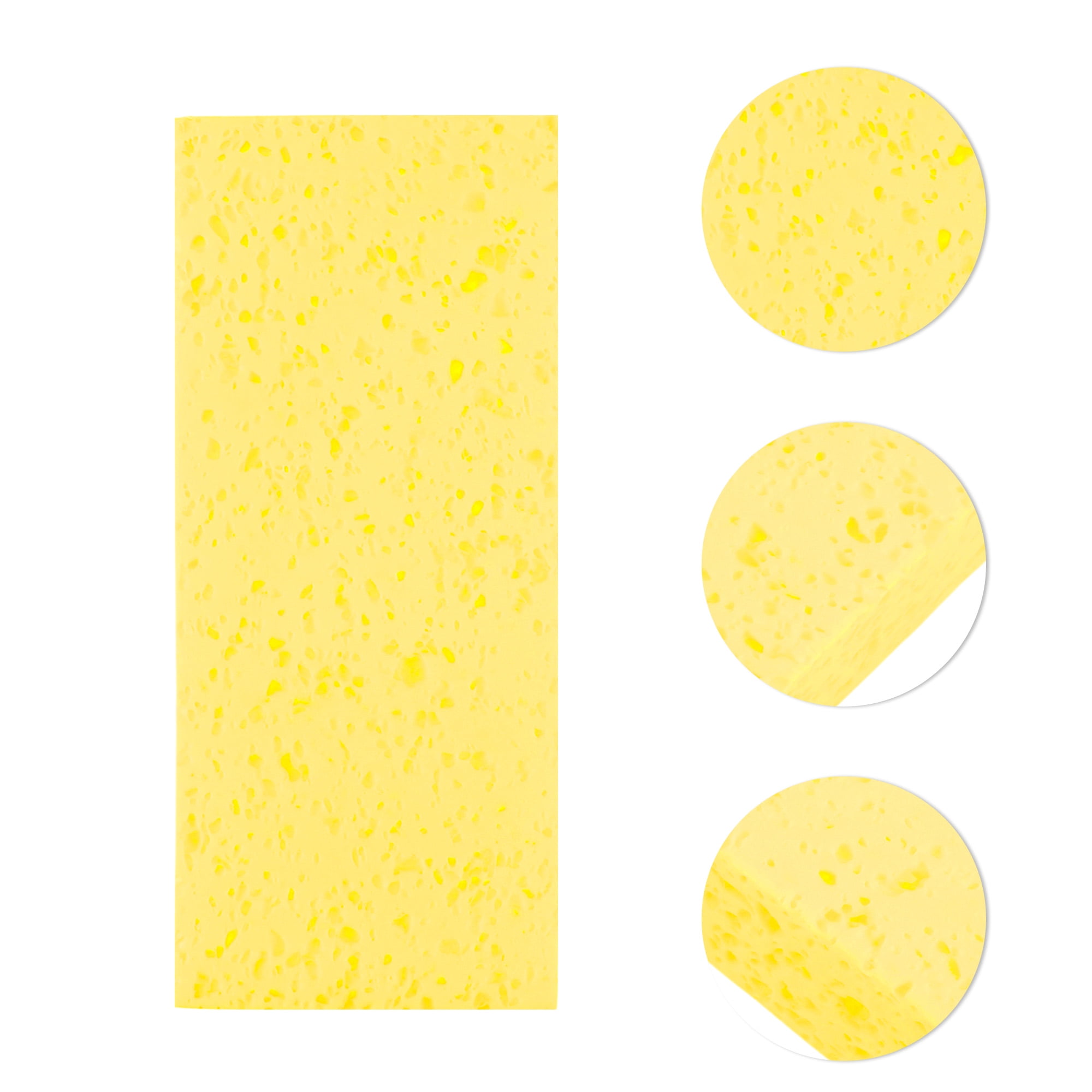 Unique Bargains Honeycombs Rectangular Bath Sponge Body Scrubber 1 Pc Yellow