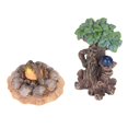 thumbnail image 2 of Fairy Garden Tree Bright Colors Detailed Texture Waterproof Resin Enchanted Grandpa Tree With Bonfire For Decoration Diy, 2 of 5