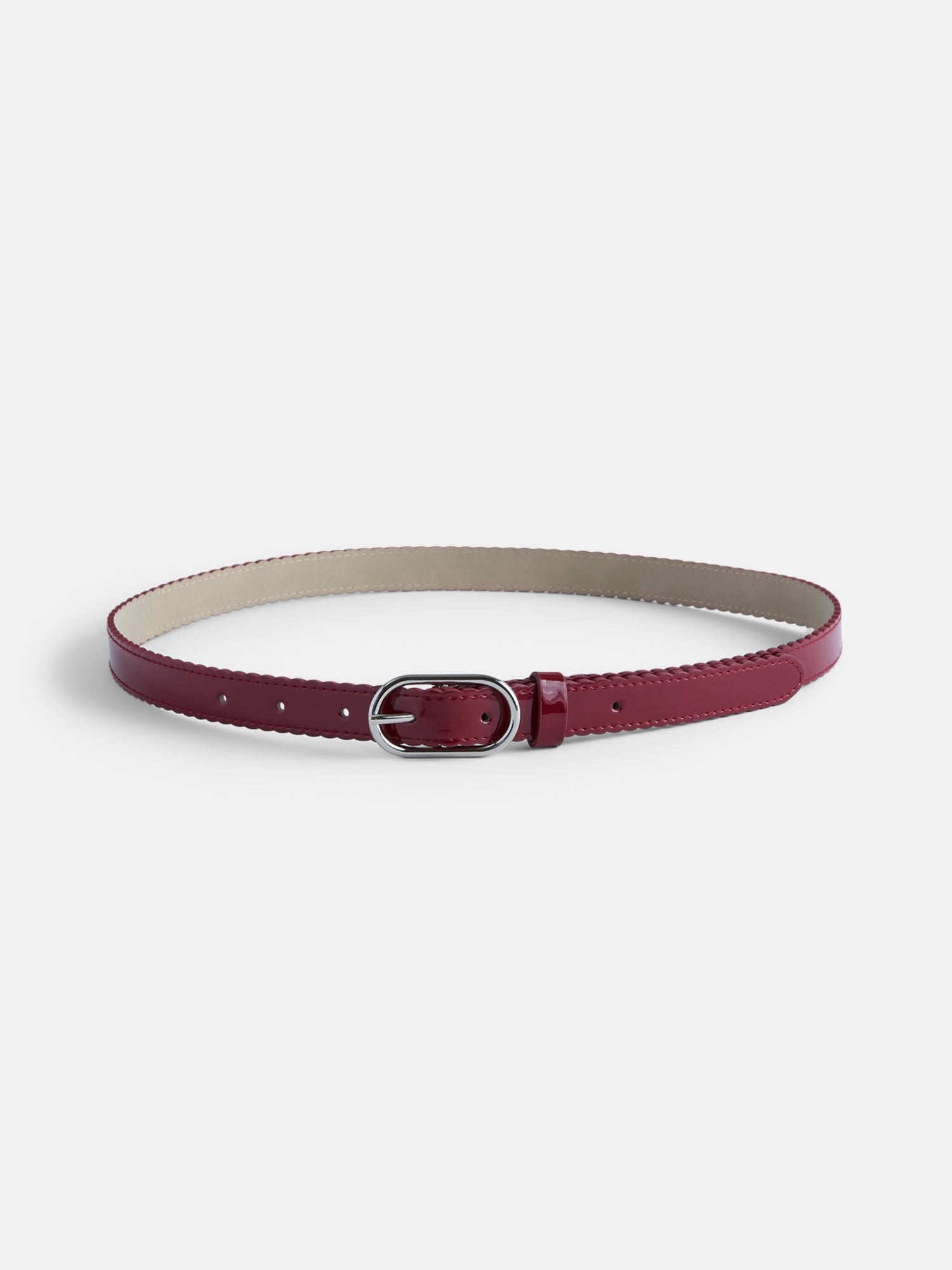 No Boundaries Women's Faux Leather Belts, 2 Pack