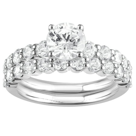 Unique Moments 3.00 Ct Round Lab Grown Diamond Engagement Ring in 10K for Women (HI-SI/I1) for Women