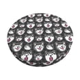thumbnail image 2 of Xecao's Husky Print Stool Covers offer stylish, washable protection for PU round bar stools, perfect for home or commercial use., 2 of 7