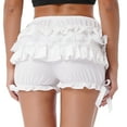 thumbnail image 2 of YIZYIF Womens Lace Trim Layered Lolita Bloomers Bowknot Ruffles Boyshort Panties, 2 of 7