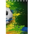 thumbnail image 5 of Coolnut Soccer Ball Football Thermal Insulated Blackout Grommet Printed Window Curtain - 84x55 in - 100% Polyester 2 Panels, Symmetry, 5 of 6
