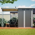 thumbnail image 2 of Thanaddo 5x3 FT Galvanized Steel Storage Shed, 2-in-1 Lean-To Outdoor Unit with Gazebo Cover and Easy Assembly, 2 of 13