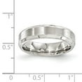 thumbnail image 6 of Solid Titanium Men's Matte Brushed Finish and Beveled 6mm Ring Comfort-Fit Band Size 8, 6 of 7