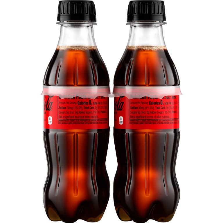 Coca-Cola Zero Sugar Soda Pop Bottles, 8.55 fl oz, 6 Pack