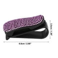 thumbnail image 3 of Unique Bargains 2pcs Visor Glasses Clip Hanger for Car Sun Eyeglasses Mount Ticket Card Clip with Rhinestone Pink, 3 of 7