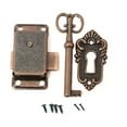thumbnail image 3 of Retro Furniture Drawers Door Lock Set Decorative Lock with Key, Vintage Latch Decorative Door Lock, 3 of 8