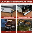 thumbnail image 3 of PatioGem 5FT Propane Adapter Hose with Regulator, QCC1 Gas Grill Regulator and Hose with Elbow Adapter for 17" and 22" Blackstone Tabletop Griddle and Most LP Gas Grill with 3/8'' Connect Fitting, 3 of 7