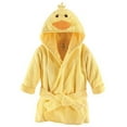 thumbnail image 2 of Luvable Friends Baby Unisex Cotton Animal Face Bathrobe, Duck, One Size, 2 of 2