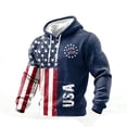 thumbnail image 3 of Men's American 250Th Anniversary Hoodies Waffle America 250 Flag Printed Usa 250Th Anniversary Shirt American Patriotic Flag Sweatshirts, 3 of 3
