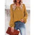 thumbnail image 2 of Chase Secret Knit Sweaters for Women Casual Long Sleeve Crew Neck Crochet Pullover Sweater Loose Lightweight Jumper Tops, 2 of 6