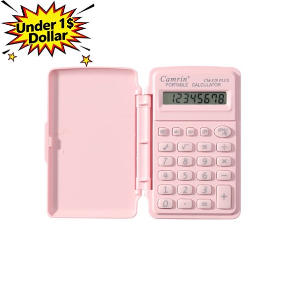 Mini Flip‑Open Scientific Calculator, 8‑Digit LCD Display Candy‑Colored Portable Pocket Calculator, PP Lightweight Handheld Counter for Office & Daily Calculations