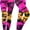 Vibrant Tie Dye - Black & Pink, variant on ToBeInStyle Womens Solid Vibrant Color Opaque Fashion Tights Hosiery - Sky Blue - One Size