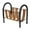 Orange, variant on Tongina Rack Newspaper Rack Decorative PU Leather Brochures Display Rack Information Rack for Offices Exhibitions White