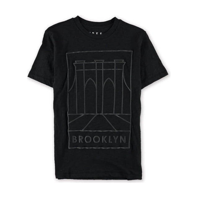 Camiseta con Adornos Aeropostale Puente de Brooklyn Hombre Negro XS Camiseta Adornada
