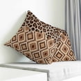 thumbnail image 3 of Brown Leopard Print Pillow Covers 26x26 Inch Decorative Throw Pillow Cover, Vintage Geometric Animals Print Sofa Pillowcases Accent Cushion Case Home Decor Bedroom Living Room, 3 of 6