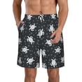 thumbnail image 2 of Uemuo Turtle Pattern Men's Swim Trunks Hawaiian Beach Bathing Suit Swimsuits Beach Quick-Dry Shorts with Pockets-, 2 of 9