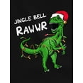 thumbnail image 3 of Tstars Boys Christmas Shirts Gift for Kids Jingle Bell Rawr Kids Birthday Gift T Shirt, 3 of 5