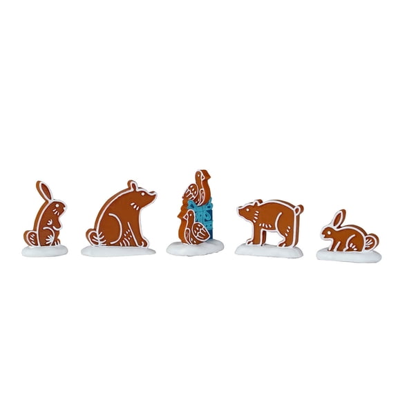 LEMAX Gingerbread Animals, set of 5 #42362