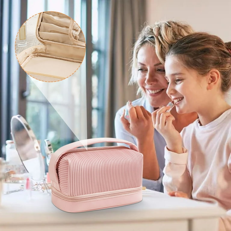 Suncoda Makeup Bag Organizer Makeup Bag Pleated Wash Bag Travel