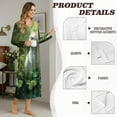 thumbnail image 6 of Xoenoiee Cat Shamrock Print Nightgowns for Women Button Down Long Pajama Dress St. Patrick's Day Soft Full Length Sleepshirt V Neck Sleepwear House Dress, S, 6 of 7