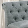 thumbnail image 3 of Rosevera Larkin Upholstered Tufted Fine Polyester Chair Loveseat Sofa Bench with Armless Design Easy Assembly for Living Room Bedroom, Grey, 3 of 11