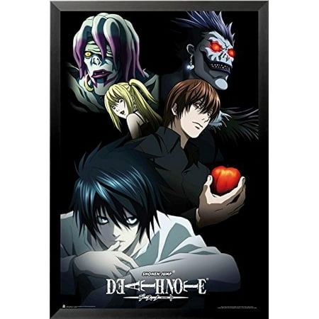 buyartforless FRAMED Shonen Jump Death Note Characters 36x24 Anime Art Print Poster Japanese Animated Series