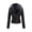Black, variant on Women's Faux Suede Leather Short Jacket Motocycle Sherpa-Lined Coat with Detachable Faux Fur Collar