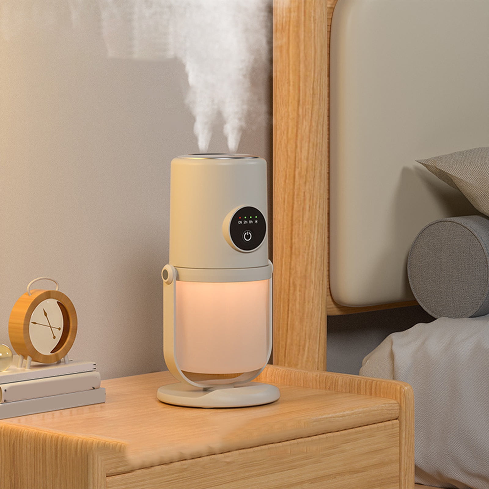 Humidifiers for Bedroom Large Room, Cool Mist Humidifiers for Home Nursery, 28dB Quiet, 280mL Water Tank, Easy to Clean, USB Charging, High-Frequency Atomization, with Manual