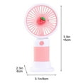 thumbnail image 3 of USB-Powered Handheld Fan | Portable Mini Foldable USB Desk Fan | Ultra-Quiet Rechargeable Personal Fan for Office Travel (3.15x2.36x5.91 in Pink)​, 3 of 8