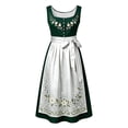 thumbnail image 4 of Huangx Women Oktoberfest Dress - Halloween Dirndl Dress with Embroidery, German Dress for Oktoberfest Party Carnival and Dress Up Dark Green XXXXXL, 4 of 4