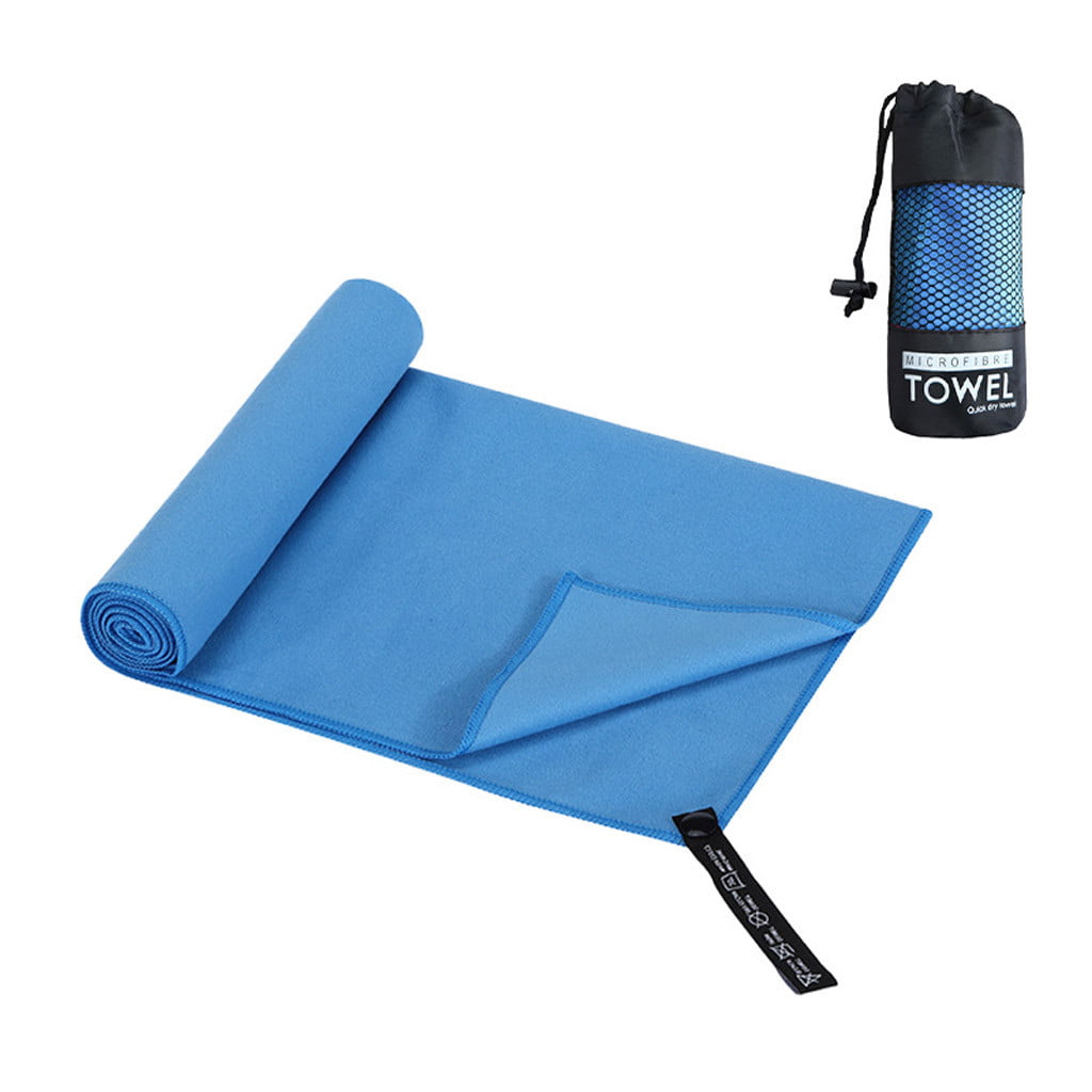 Quick Dry Drying Outdoor Camping Hiking Travel Sports Beach Towel Light Blue 