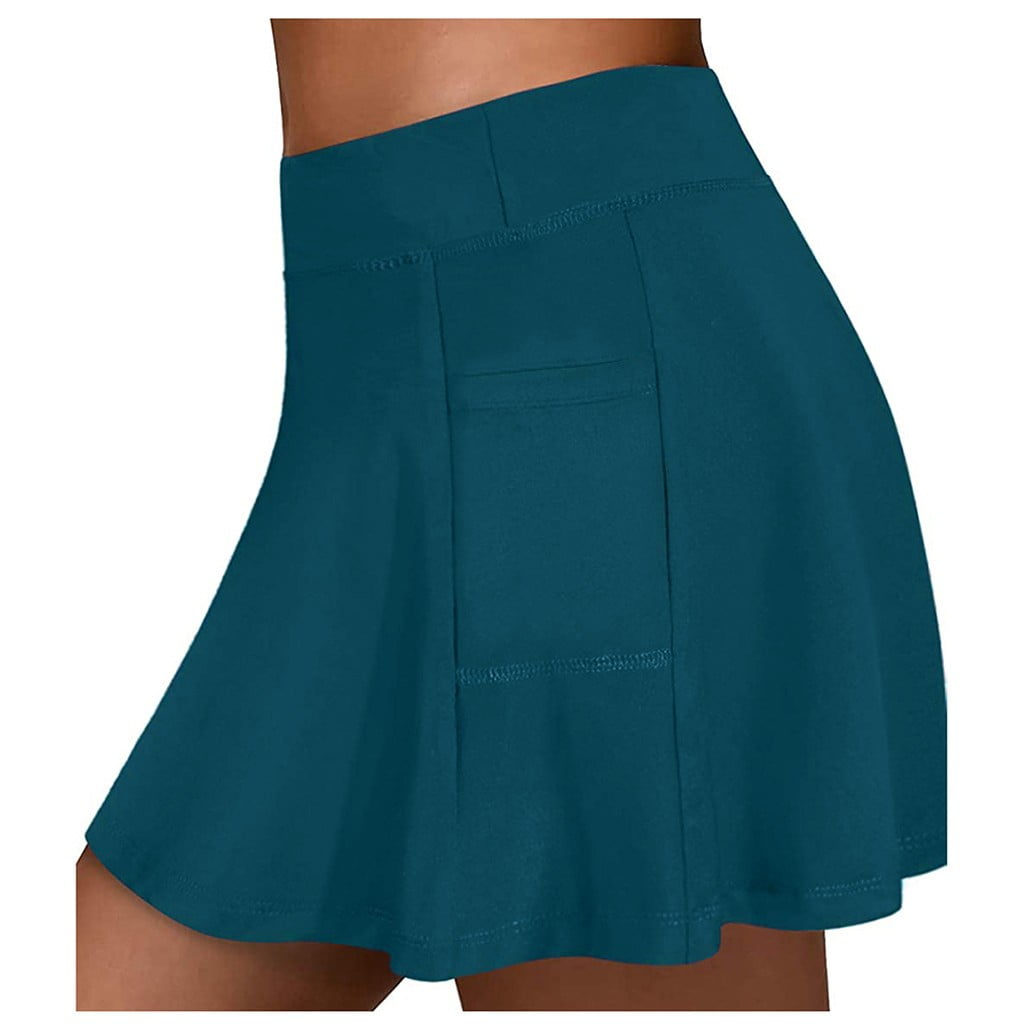 Women Tennis Skirt Pleated Golf Skirts with Pockets Workout Sports Running Athletic  Skort Mini - Walmart.com