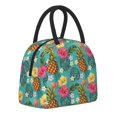 thumbnail image 2 of Vsdgher Insulated Lunch Bag Simple Bento Cooler Bag Lunch Tote Bag , Suitable for picnics, school, work (Pineapple Print ), 2 of 5