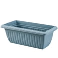 thumbnail image 3 of Maceta rectangular para plantar, maceta para verduras, jardinería familiar, maceta para balcón, resina, cantidad engrosada, 3 of 5