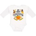 thumbnail image 3 of Inktastic My First Thanksgiving Autumn Birds, Pumpkin Boys or Girls Long Sleeve Baby Bodysuit, 3 of 5