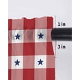 thumbnail image 6 of 4th of July Curtains 45 Inch Length,Sheer Curtains for Bedroom Living Room Window Independence Day Red White Plaid Blue Star Rod Pocket Drapes Kitchen Curtains Small Half Window 42"x45" 2 Panels, 6 of 6
