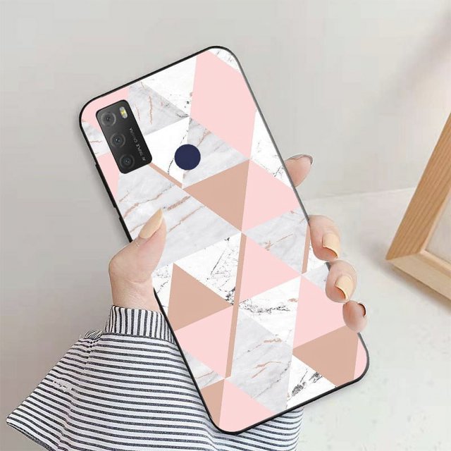 Funda Para TCL 20Y 6156D 20E 6125F 6125D 6.52 " Cubierta Trasera Del Teléfono Carcasa De Tpu De Silicona Suave Moda Color De Dibujos Animados Impreso Pintura
