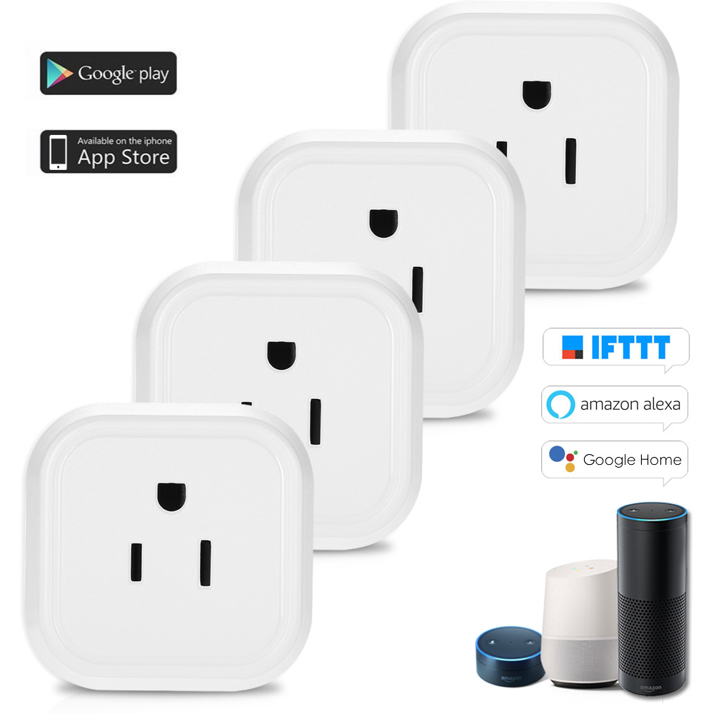 Mini Wifi Smart Plug with On/Off Switch Support Phone App Control