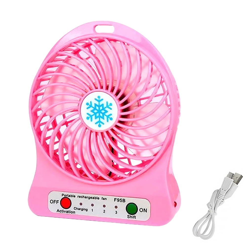 fashionhome USB Rechargeable Mini Fan Indoor Outdoor Portable Desktop
