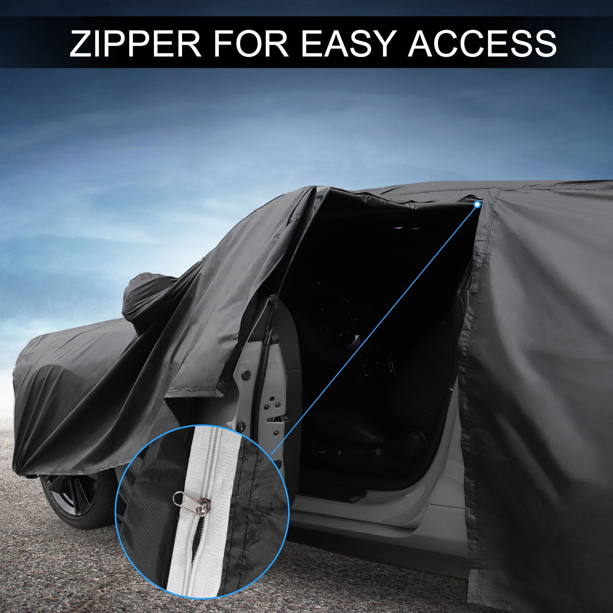 Unique Bargains Aluminum Car Cover for Hyundai Santa Cruz 198.82"x75.2"x59.06"