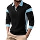 thumbnail image 2 of Ceisia Men's Spring Gift Color Blocked Zipper Turndown Collar Long-Sleeve Blouse - Fashion Casual Sporty Daily T-shirt, 2 of 9