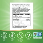 Natures Way Cinnamon Premium Extract Capsules, Supports Blood Sugar Metabolism*, Unisex, 120ct